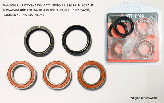 Rear wheel bearings With seals KAWASAKI KXF 450 06-16, KXF 250 04-16, SUZUKI RMZ 04-06, YAMAHA YZF 450 09-17, YZF 250 09-17