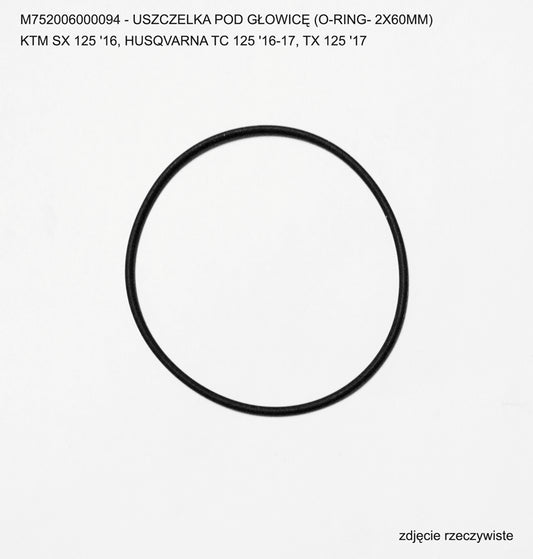 Cylinder head gasket (O-RING- 2X60MM) BETA RR125 18-24, KTM SX 125 16-24, HUSQVARNA TC 125 16-24, TX 125 18 (VITON 70)