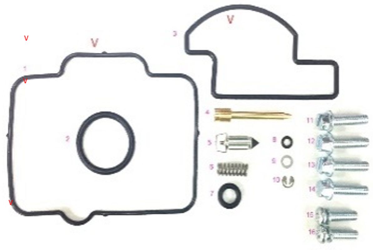CARBURETOR REPAIR KIT HUSABERG TE 250/300 11-14, HUSQVARNA TC 125/250, TE 125/250/300 14-17, KTM SX 125/150 09-17, SX 250 02-16, EXC 250/300 04-05, XC/XC-W 200/250/300 06-16 (26-1514)