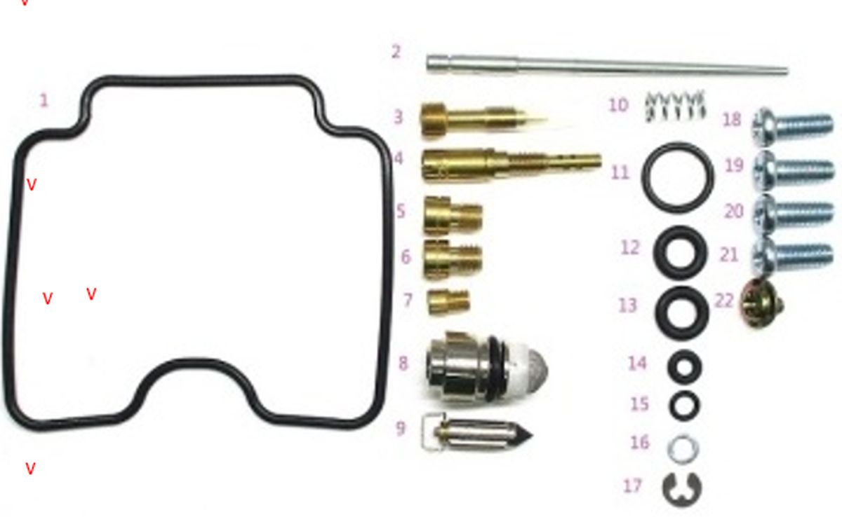 CARBURETOR REPAIR KIT SUZUKI DRZ 400S/SM 00-17 (26-1107)