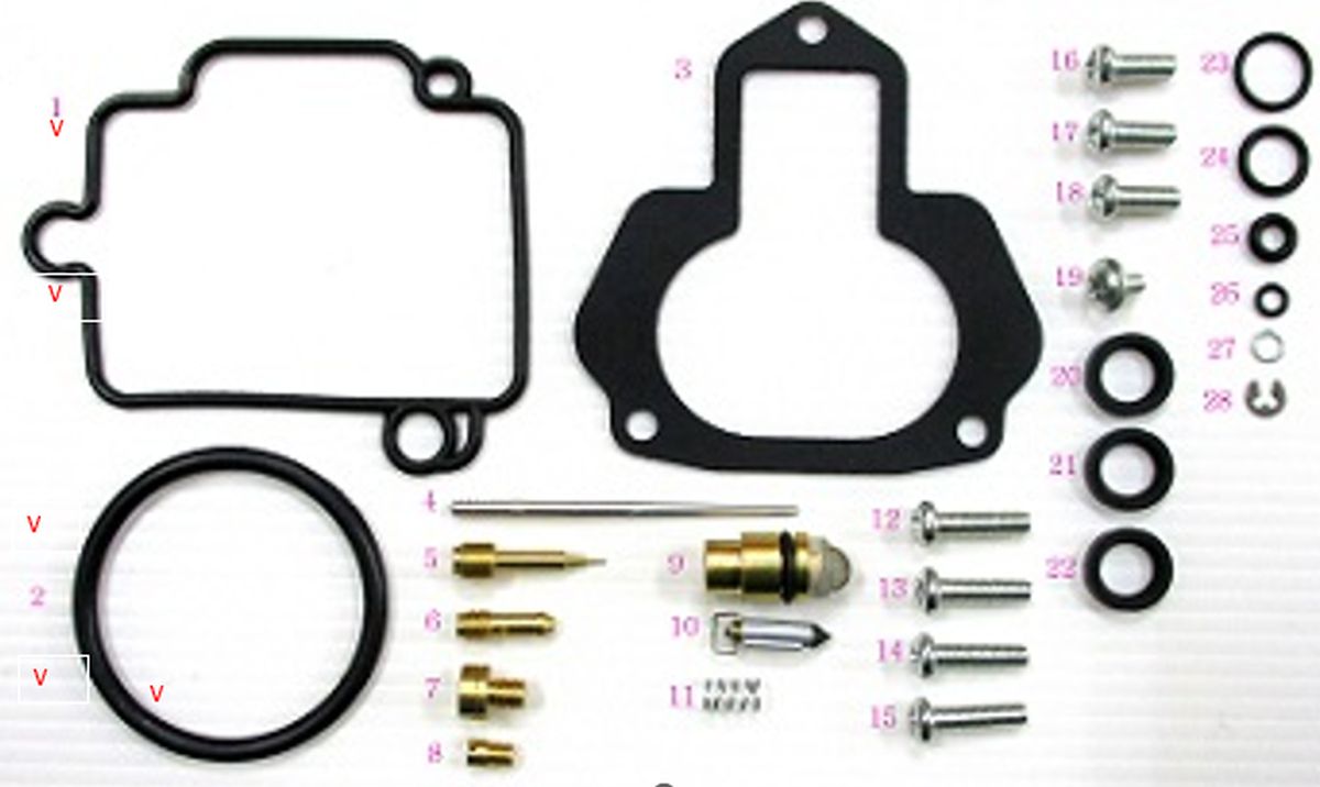 CARBURETOR REPAIR KIT YAMAHA YFM 400 KODIAK 96-98 (26-1370)