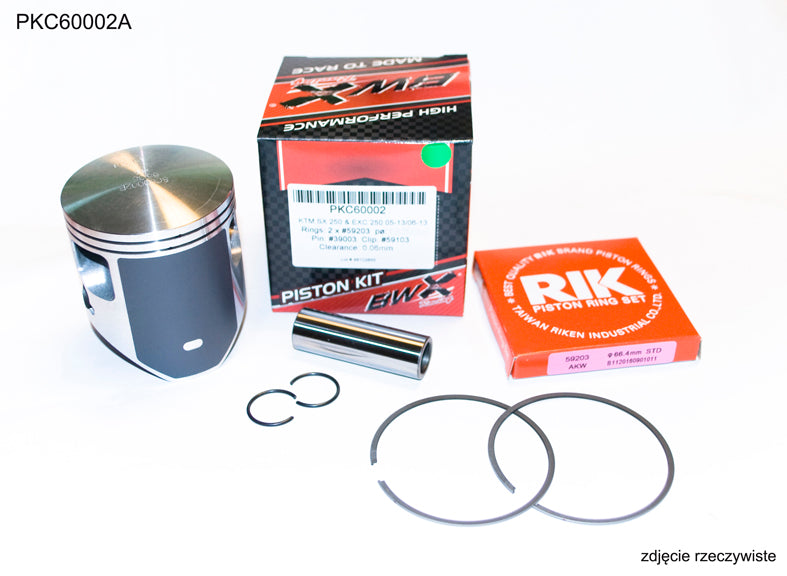 PISTON KTM (2T) EXC 250 06-22, SX 250 04-22 (66.34MM) WITH RIK PISTON RINGS (2 PCS)