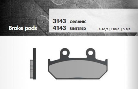 BRAKE PADS KH124/2 CAGIVA/HONDA FRONT (FT 3143)