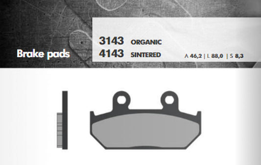 BRAKE PADS KH124/2 SINTERED METALLIC (GOLD) (FT 4143)