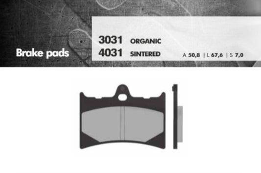 BRAKE PADS KH126 SINTERED METALLIC (GOLD) (FT 4031)
