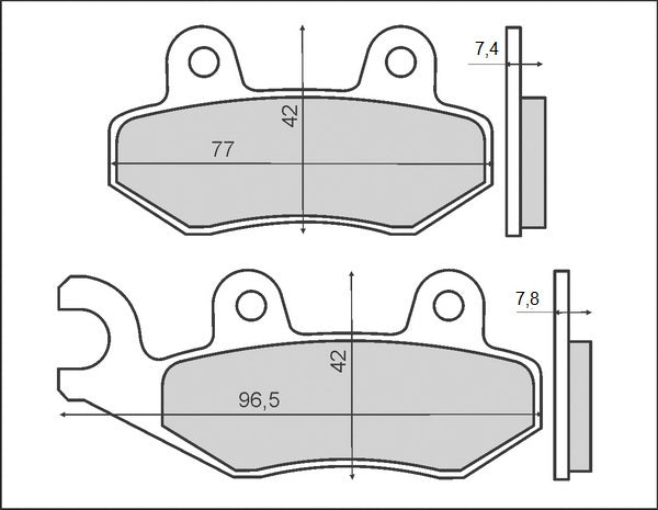 BRAKE PADS KH135 / KH214 (ORGANIC)