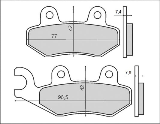 BRAKE PADS KH135 / KH214 (ORGANIC)