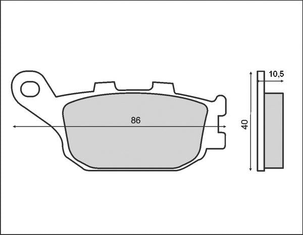 BRAKE PADS KH140 (ORGANIC)