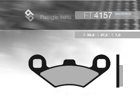BRAKE PADS KH159 SINTERED METALLIC (GOLD) POLARIS (39.6X97X7) (FT 4157)