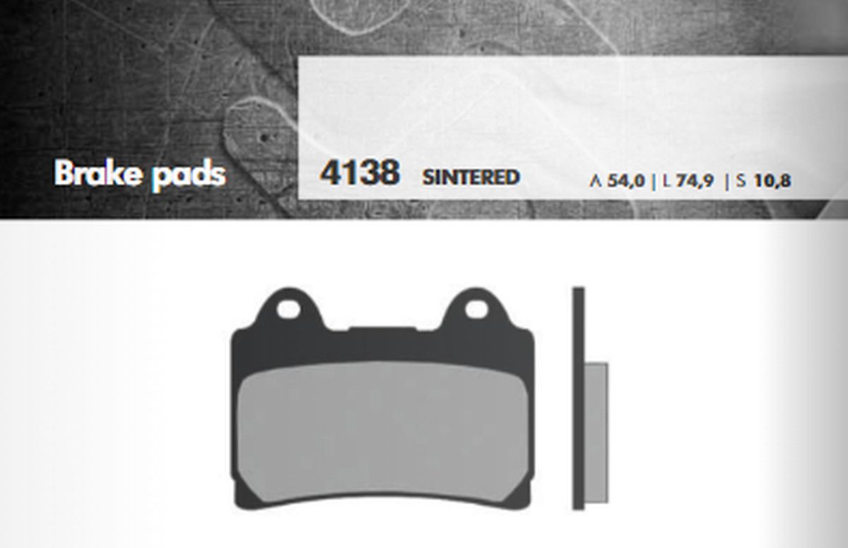BRAKE PADS KH160 SINTERED METALLIC (GOLD) (FRONT TDM 96-01, V-MAX 93-03, FJ1200 91-95) (FT 4138)