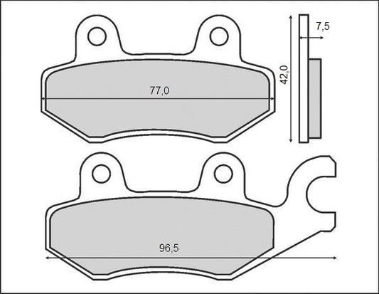 BRAKE PADS KH165 / KH215 (ORGANIC)