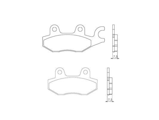 BRAKE PADS KH165 / KH215 SINTERED METALLIC (GOLD) (FT 4064)