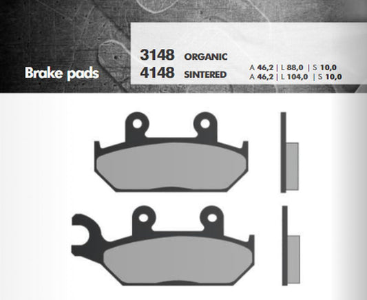 BRAKE PADS KH172 YAMAHA XT 600 92-03, XTZ 660 92-98 FRONT (FT 3148)