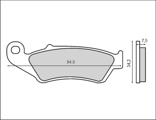 BRAKE PADS KH185 (ORGANIC) CR/CRF/KX/KXF/RM/RMZ/YZ/YZF - FRONT