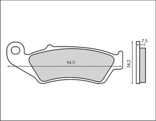 BRAKE PADS KH185 (ORGANIC) CR/CRF/KX/KXF/RM/RMZ/YZ/YZF - FRONT