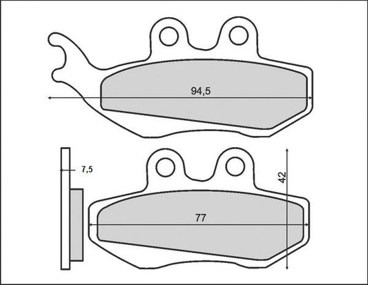 BRAKE PADS KH194 (ORGANIC)
