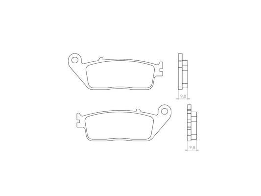 BRAKE PADS KH196 SINTERED METALLIC (GOLD) (FT 4071)