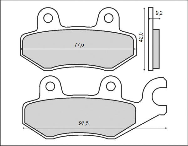 BRAKE PADS KH197 (ORGANIC) HONDA XL125 VARADERO 01-11, VT125C, KYMCO 50/125/200/250/300