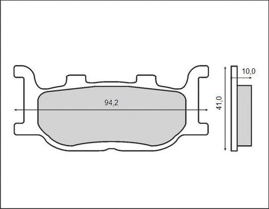 BRAKE PADS KH199 (ORGANIC) FRONT YAMAHA YP250/400 MAJESTY, FZ6, XJ6, XVS1100, MT03, XV125/250
