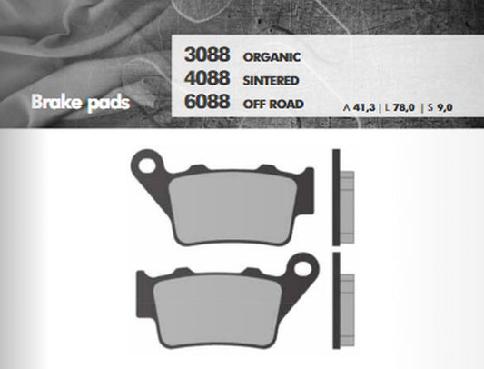 BRAKE PADS KH208 / KH213 SINTERED METALLIC (GOLD) OFF ROAD REAR BREMBO CALIPER (FT 6088)