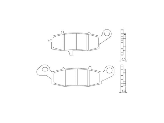 BRAKE PADS KH231 SINTERED METALLIC (GOLD) (FT 4091)