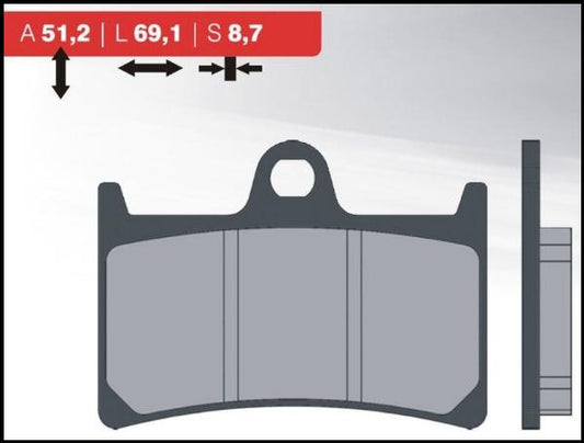 BRAKE PADS KH252 / KH380 SINTERED METALLIC (GOLD) (FT 4094)