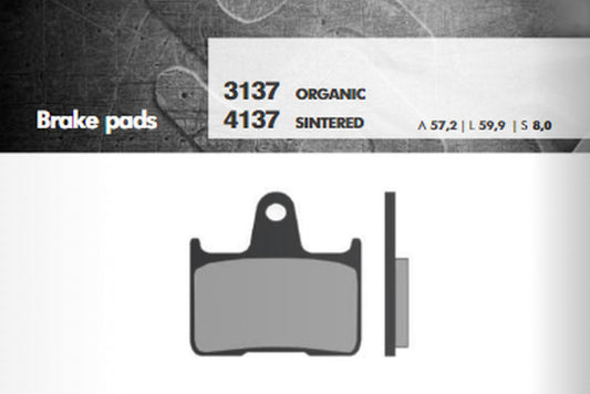 BRAKE PADS KH254 SINTERED METALLIC (GOLD) REAR (FT 4137)