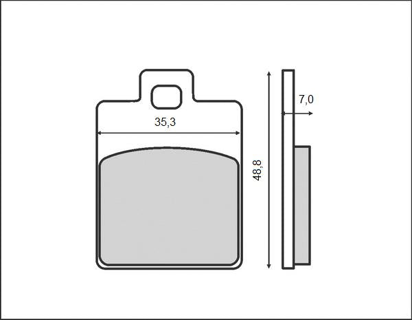 BRAKE PADS KH260 (ORGANIC) SCOOTERS PEUGEOT, PIAGGIO, SYM, VESPA (FT 3014)
