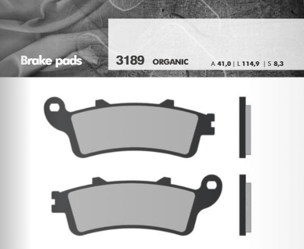 BRAKE PADS KH261 / KH281 (THICKNESS 8.3MM) (FT 3189)