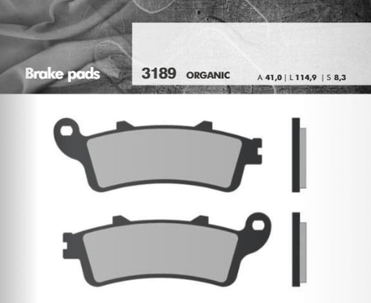 BRAKE PADS KH261 / KH281 (THICKNESS 8.3MM) (FT 3189)