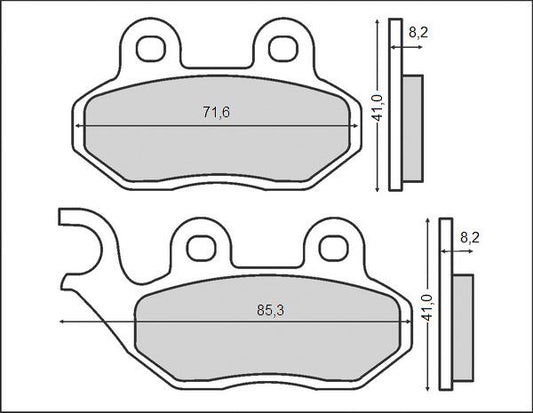 BRAKE PADS KH264 (ORGANIC)