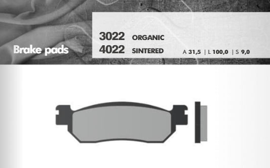 BRAKE PADS KH275 (ORGANIC) YAMAHA / MBK / ITALJET, FRONT+REAR