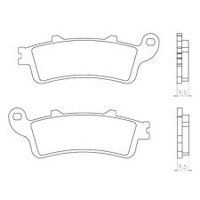 BRAKE PADS KH281 / KH261 SINTERED METALLIC (GOLD) (THICKNESS 9.5MM) (FT 4023)