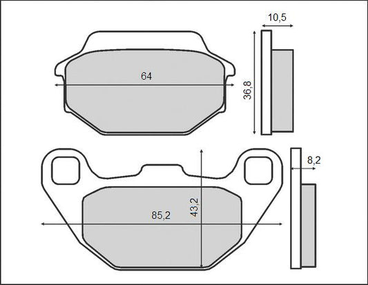 BRAKE PADS KH305 (ORGANIC) KYMCO / SYM