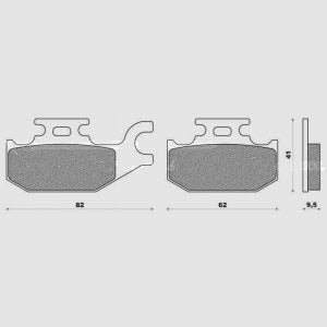 BRAKE PADS KH307 (ORGANIC)