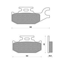 BRAKE PADS KH307 (YFM 400/450 REAR) SINTERED METALLIC (GOLD) (FT 4108)