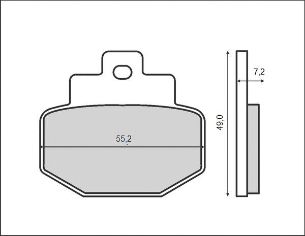BRAKE PADS KH321 (ORGANIC) GILERA / PIAGGIO / VESPA, REAR