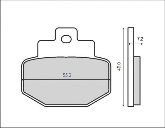 BRAKE PADS KH321 (ORGANIC) GILERA / PIAGGIO / VESPA, REAR