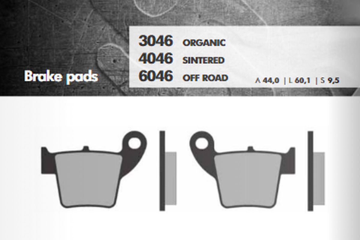 BRAKE PADS KH346 SINTERED METALLIC (GOLD) OFF ROAD HONDA CR / CRF REAR (FT 6046)