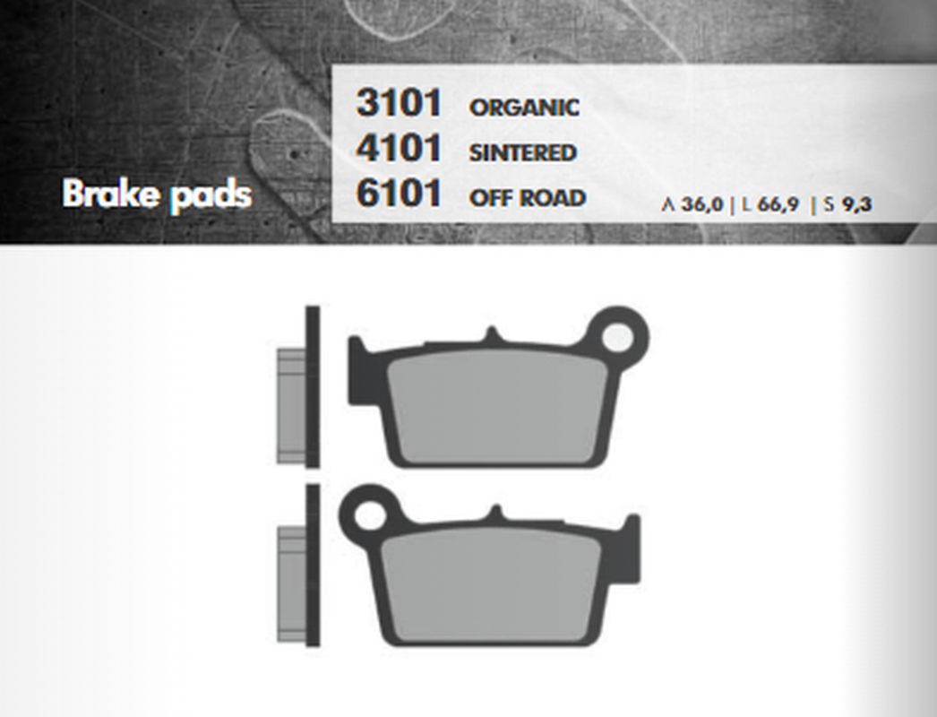 BRAKE PADS KH367 SINTERED METALLIC (GOLD) OFF ROAD (FT 6101)