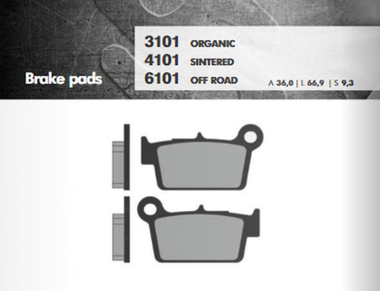 BRAKE PADS KH367 SINTERED METALLIC (GOLD) OFF ROAD (FT 6101)
