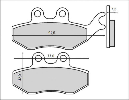 BRAKE PADS KH374 (ORGANIC) RIEJU 50/125, FRONT