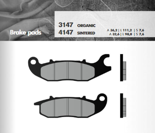 BRAKE PADS KH375 SINTERED METALLIC (GOLD) (FT 4147)