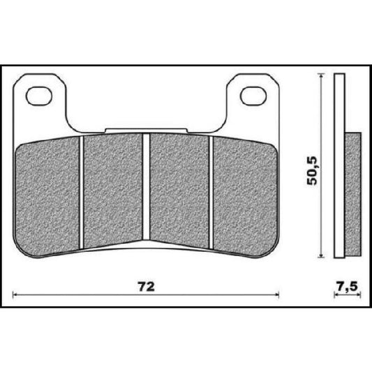 BRAKE PADS KH379 SINTERED METALLIC (GOLD) FRONT (FT 4117)