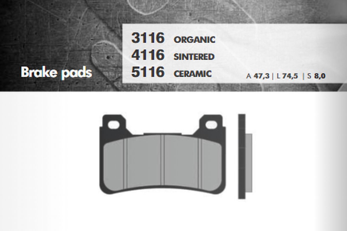 BRAKE PADS KH390 (ORGANIC) HONDA CB/CBR/VFR FRONT