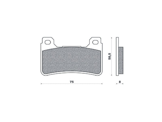 BRAKE PADS KH390 SINTERED METALLIC (GOLD) HONDA (FT 4116)