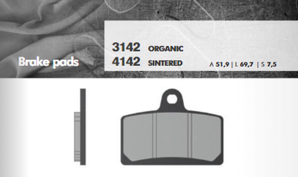 BRAKE PADS KH399 SINTERED METALLIC (GOLD) (FT 4142)