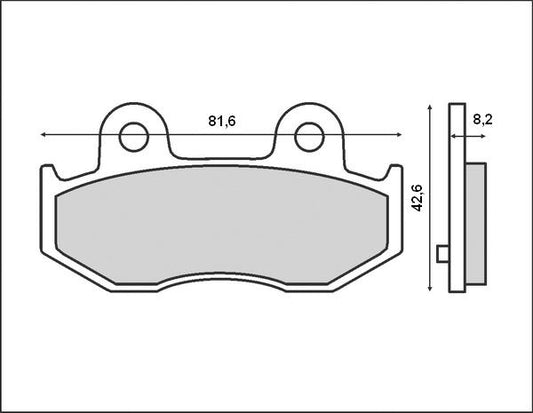 BRAKE PADS KH411 (ORGANIC) SUZUKI AN 250 98-08, AN 400 98-09 REAR