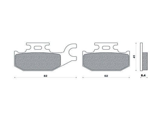 BRAKE PADS KH413 SINTERED METALLIC (GOLD) (FT 4109)