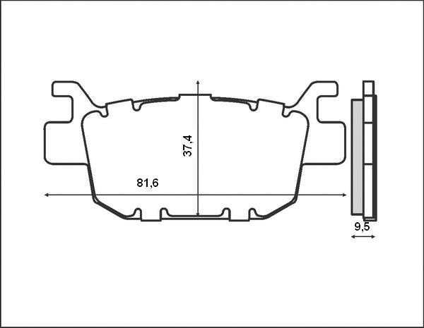 BRAKE PADS KH415 (ORGANIC)